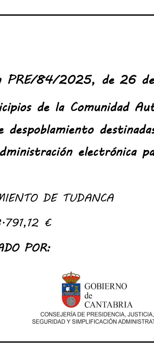 Subvenciones a municipios de la Comunidad Autónoma de Cantabria afectados por riesgo de despoblamiento destinadas a financiar sus gastos en servicios de administración electrónica para el año 2025.