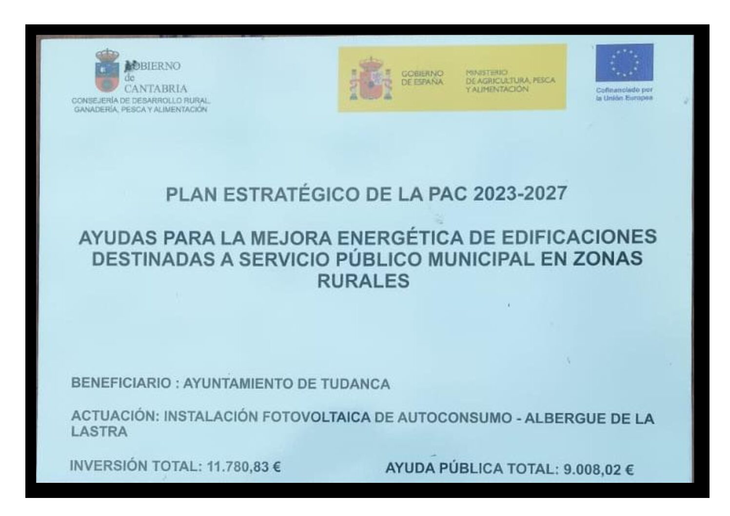 AYUDAS PARA LA MEJORA ENERGÉTICA DE EDIFICACIONES DESTINADAS A SERVICIO PÚBLICO MUNICIPAL EN ZONAS RURALES. LA LASTRA